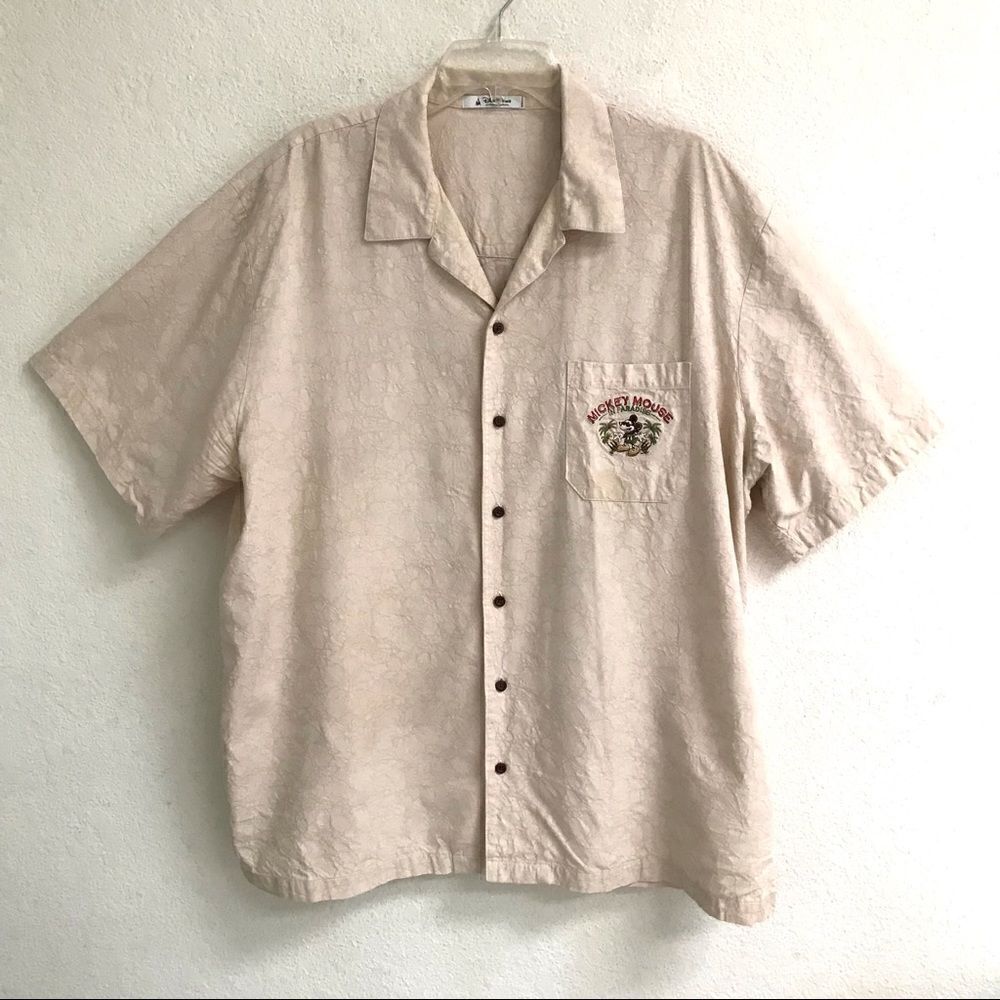 Disney Parks Mickey Mouse in Paradise 1928 Anniversary Ed.button down sh…‎